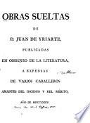 Obras sueltas de D. Juan de Yriarte