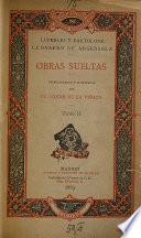 Obras sueltas de Lupercio y Bartolomé Leonardo de Argensola