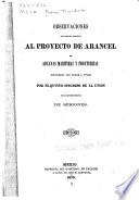 Observaciones que hace el ejecutivo al proyecto de arancel de aduanas maritimas y fronterizas declarado con lugar a votar por el quinto Congreso de la union en su segundo período de sesiones