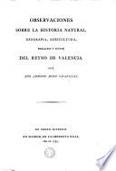Observaciones sobre la historia natural, geografia, agricultura