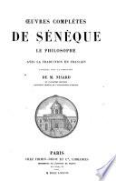 Oeuvres complètes de Sénèque le philosophe