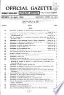 Official Gazette. English Edition