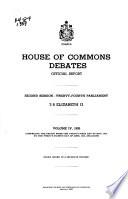 Official Reports of the Debates of the House of Commons of the Dominion of Canada