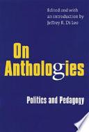 On Anthologies