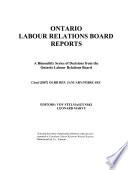 Ontario Labour Relations Board Reports