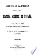 Opinion de la prensa, respecto de la marina militar de España