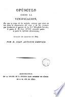 Opúsculo sobre la Vinificación...