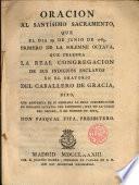 Oración al Smo. Sacramento que el dia 29 de Junio de 1783 ... en el Oratorio del Caballero de Gracia, dixo D. Pasqual Fita, Pbro