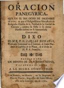 Oracion panegyrica que en el dia ocho de diciembre de 1761, en que el religiosissimo monasterio de religiosas Clarisas de la Puridad de la ciudad de Valencia celebra su fiesta à su titular Nuestra Señora en su Immaculada Concepcion
