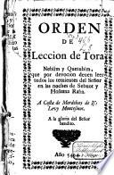 Orden de leccion de Tora, Nebiim y Quetubim