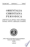 Orientalia christiana periodica