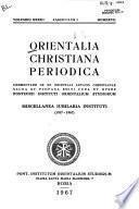 Orientalia christiana periodica