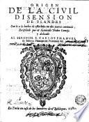 Origen de la civil disension de Flandes con lo... en dos partes