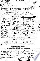 Pacific Record of Medicine and Surgery