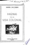 Páginas de la vida colonial