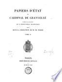 Papiers d'État du Cardinal de Granvelle