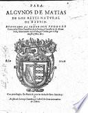 Para algunos de M. de los Reyes, etc