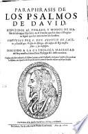 Paraphrasis de los psalmos de David