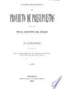 Parte expositiva del proyecto de presupuestos presentado por el ejecutivo del estado al H. Congreso en cumplimiento de lo prevenido en el articulo 45 de la constitucion politica local