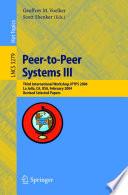Peer-to-Peer Systems III