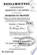Pensamientos teológicos respectivos a los errores de este tiempo