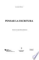 Pensar la escritura