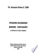 Pequeno dicionário bororo-português