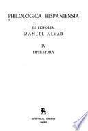 Philologica hispaniensia: Literatura