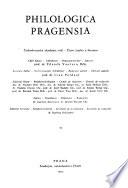 Philologica Pragensia