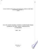 Plan de acción nacional contra la explotación sexual comercial de niñas, niños y adolescentes en Honduras, 2006-2011