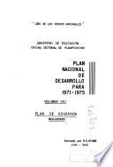 Plan nacional de desarrollo para 1971-1975