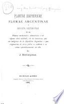 Plantae diaphoricae florae argentinae