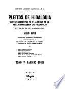 Pleitos de hidalguía que se conservan en el Archivo de la Real Chancillería de Valladolid