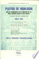 Pleitos de hidalguía que se conservan en el Archivo de la Real Chancillería de Valladolid