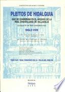 Pleitos de hidalguía que se conservan en el Archivo de la Real Chancillería de Valladolid