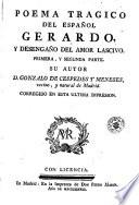 Poema tragico del español Gerardo