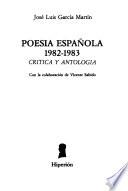 Poesia española, 1982-1983