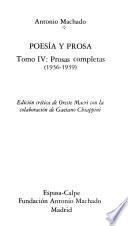 Poesía y prosa: Prosas completas (1936-1939)