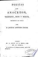 Poesías de Anacreon, Teócrito, Bion y Mosco