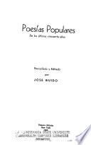 Poesías populares de los últimos cincuenta años