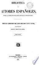 Poetas líricos de los siglos XVI y XVII