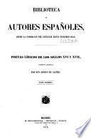 Poetas líricos de los siglos XVI y XVII