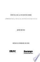 Poética de la incertidumbre