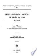 Política continental americana de España en Cuba, 1812-1830