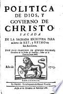Politíca de Dios y Gobiero de Cristo