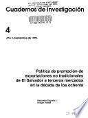 Política de promoción de exportaciones no tradicionales de El Salvador a terceros mercados en la década de los ochenta