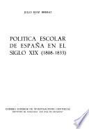 Política escolar de España en el siglo XIX