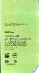 Politicas de investigacion y desarrollo agropeccuario