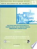 Políticas públicas de estímulo al control social de la gestión pública