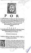 Por el señor D. C. de I., ... Almirante General de la armada de la guarda de las Indias, sobre los cargos de su residencia del dicho oficio, etc